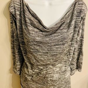 Dana Buckman Silver 3/4 Sleeve Blouse